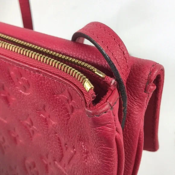 π RARE π LOUIS VUITTON LEATHER PINK CROSSBODY TWICE - Picture 8 of 16